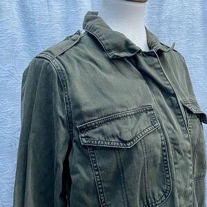 Billabong Military Style Twill Jacket in Green